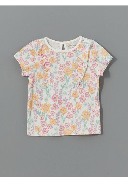 Bisiklet Yaka Çiçekli Kız Bebek Pijama Takımı (S5) fiyatları