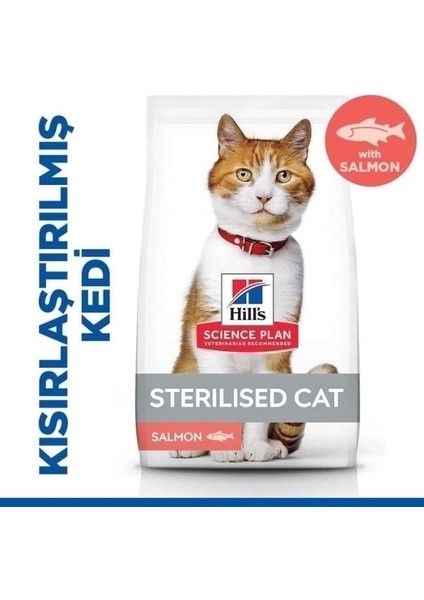Hills Somonlu Kısırlaştırılmış Yetişkin Kedi Maması 8+2 kg Hediyeli