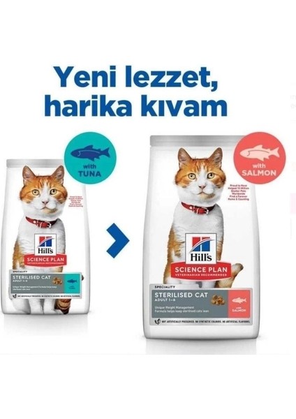 Hills Somonlu Kısırlaştırılmış Yetişkin Kedi Maması 8+2 kg Hediyeli