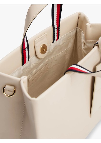 Th Establıshed Med Shopper Kadın Bej Çanta AW0AW17508ACI