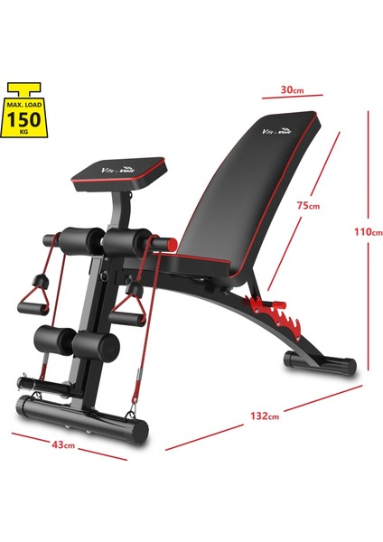 V-Fıt By Voıt D208 Ayarlanabılır Mekık Sehpası
