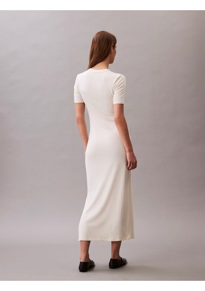 A - Modal Rıb Ss Dress Kadın Beyaz Elbise LV044C902G-PBA modelleri