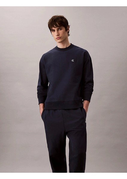 Premıum Terry Monogram Jogger Erkek Mavi Eşofman Altı LV04RC279G-CEF