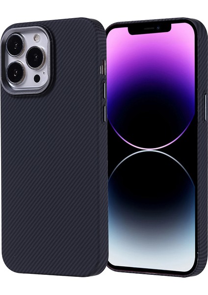 Iphone 14 Pro Max Kılıf Magsafe Şarj Özellikli Karbon Fiber Görünümlü Yüksek Korumalı Slim Şık Sert Nekst Kapak