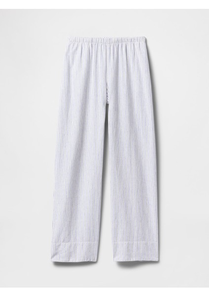 Kadın Açık Mavi Keten Karışımlı Easy Wide Leg Pantolon fiyatları