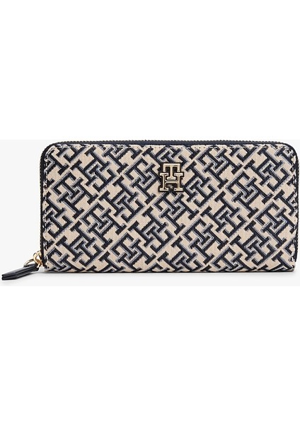 Th Jacquard Lrg Za Kadın Mavi Cüzdan AW0AW17478DW6