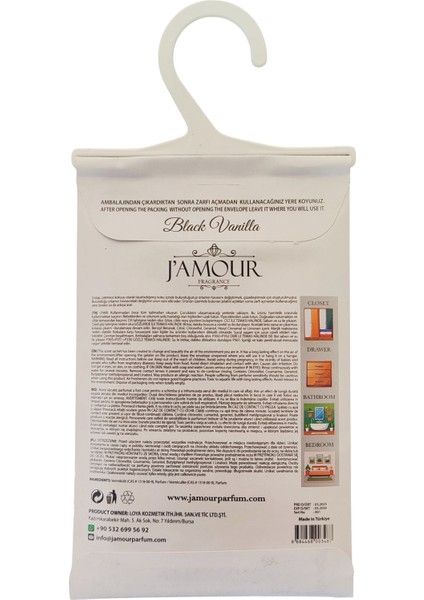Black Vanilla Askılı Dolap ve Çekmece Kokusu