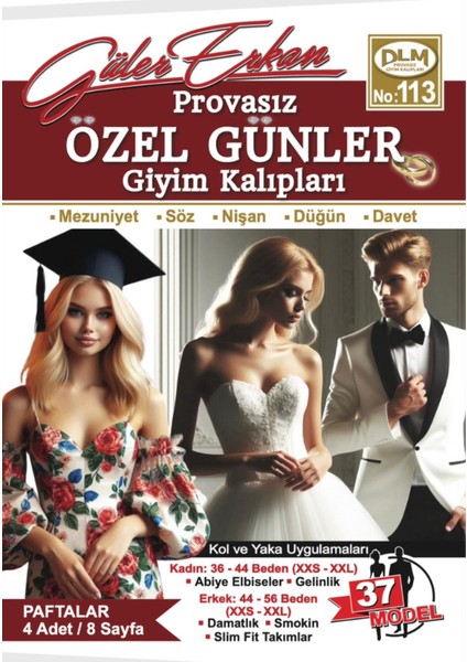 Güler Erkan Provasız Özel Günler Giyim Kalıbı NO:113 Yeni