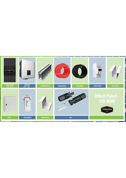 On Grid Öztüketim 20 Kw Kva Trifaze Solar Güneş Paneli Paket Sistemi