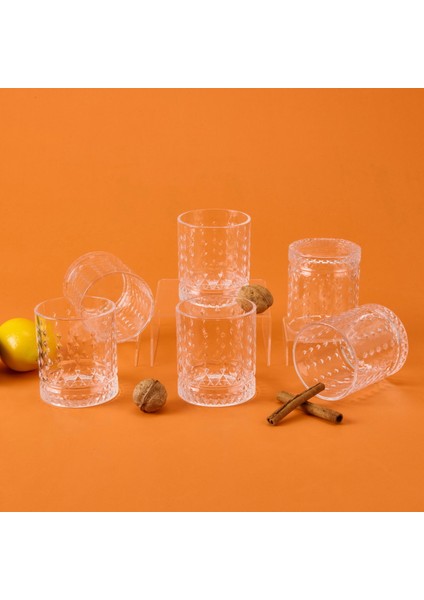 Vanni 6'lı Cam Su Bardağı - Şeffaf - 450 ml