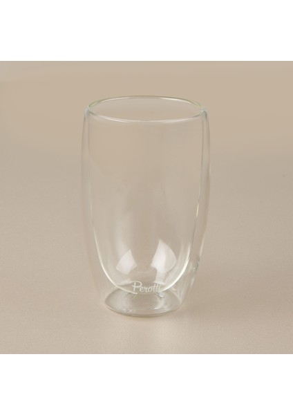 Çift Cidarlı Latte Bardağı - Şeffaf - 450 ml