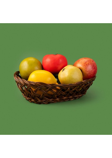 Tekli Oval Yemek Sepeti - Kahverengi - 28X20 cm fiyatları