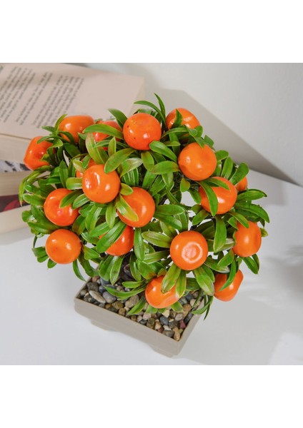 Dekor Yapay Mandalina Ağacı - Turuncu - 24X18 cm modelleri