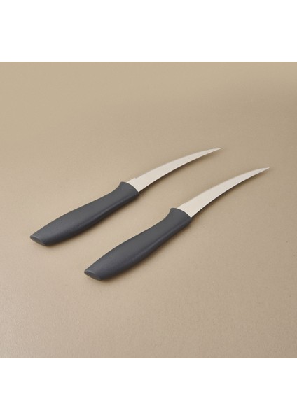 Kitchen 2'li Meyve Sebze Bıçağı - Siyah - 20 cm