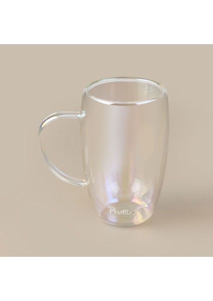 Colors Çift Cidarlı Latte Kupa - Şeffaf - 450 ml