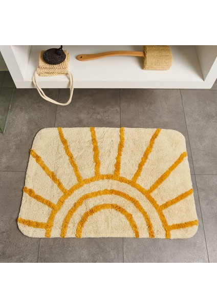 Soft Sun Tufting Banyo Paspası - Ekru - 60X90 cm