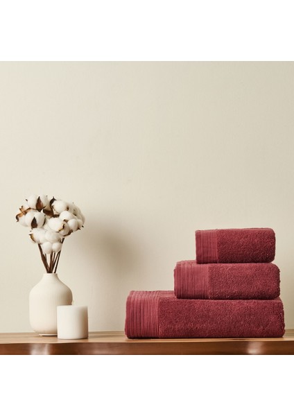 Soft Premium Yüz Havlusu - Bordo - 50X90 cm fiyatları