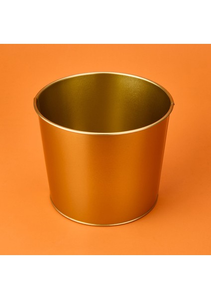 Paslanmaz Saksı - Gold - 22X18 cm modelleri