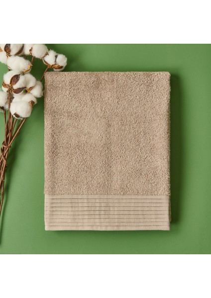 Soft Premium Yüz Havlusu - Bej - 50X90 cm