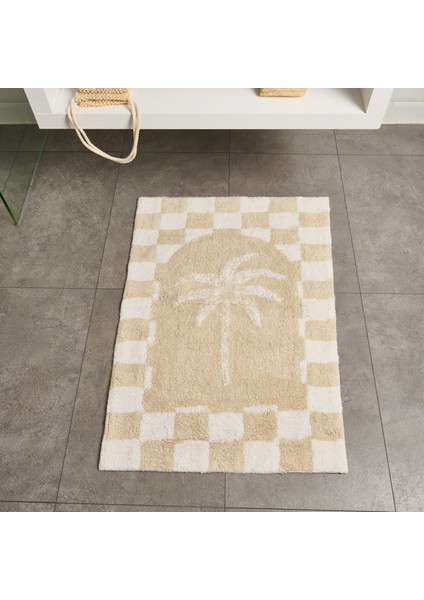 Soft Palm Tufting Banyo Paspası - Bej - 60X90 cm fiyatları