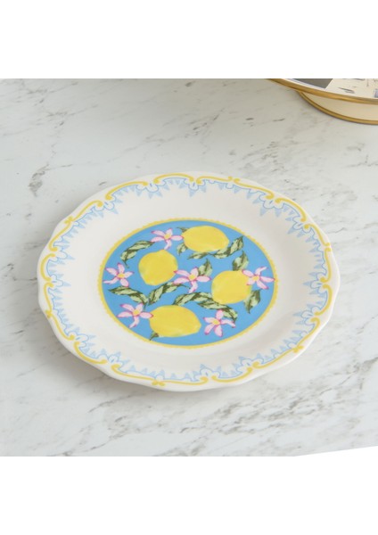 Kitchen Limecello Porselen Pasta Tabağı - Renkli - 20 cm