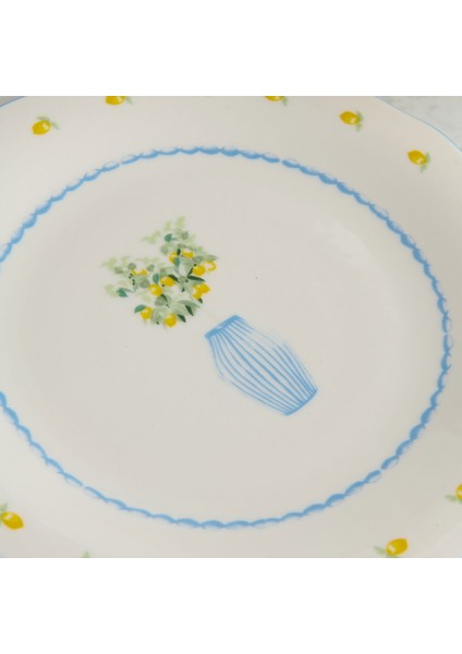 Kitchen Limecello Porselen Servis Tabağı - Renkli - 27 cm modelleri