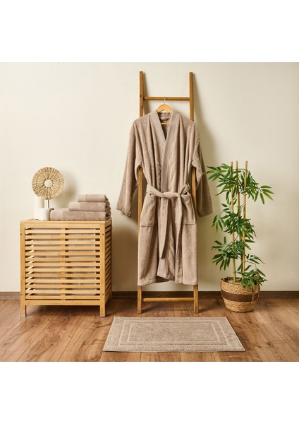 Soft Premium Unisex Bornoz - Bej - L / Xl