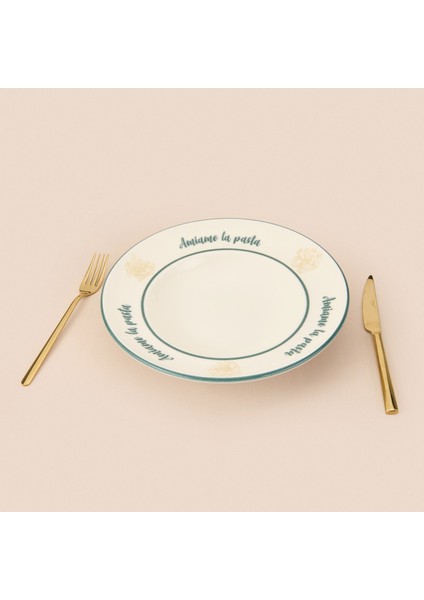 Kitchen Amiamo La Pasta Makarna Tabağı - Beyaz - 27 cm