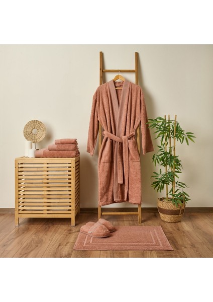 Soft Premium Unisex Bornoz - Gülkurusu - L / Xl