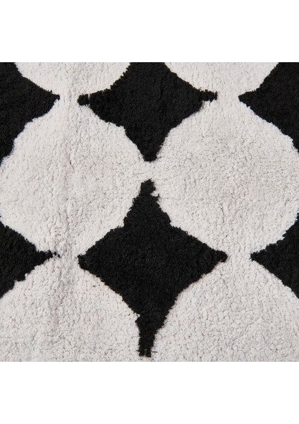 Soft Elegant Curves Tufting Banyo Paspası - Siyah - 60X90 cm fiyatları