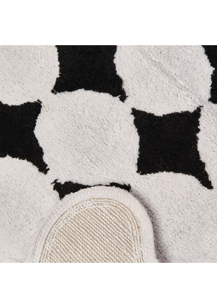 Soft Elegant Curves Tufting Banyo Paspası - Siyah - 60X90 cm modelleri