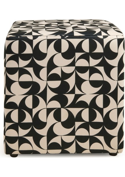 Home Elegant Puf - Siyah / Beyaz - 42X37X37 cm modelleri