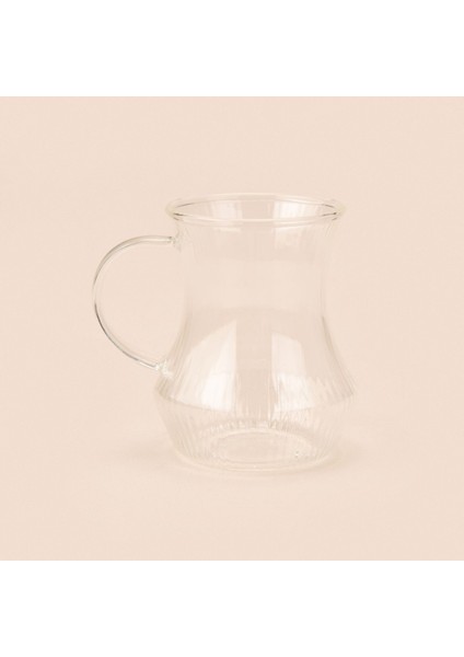 6'lı Kulplu Cam Bardak - Şeffaf modelleri