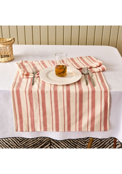 Soft Alno Runner - Ekru / Kiremit - 50X140 cm
