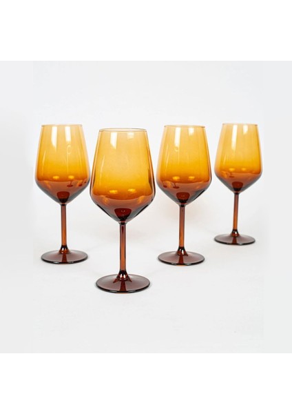 New Iconic 4'lü Ayaklı Bardak - Amber - 490 ml fiyatları