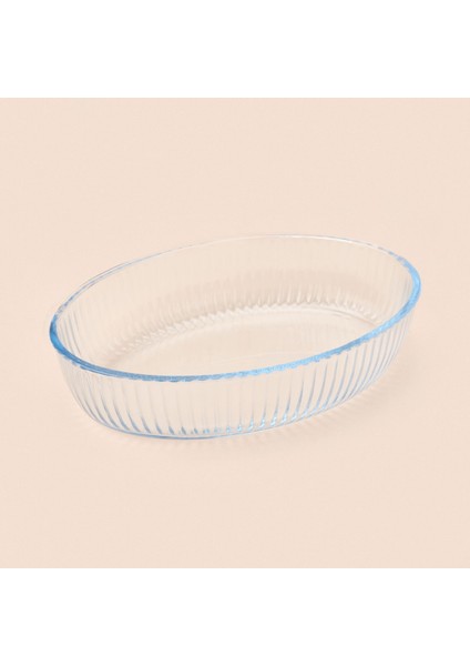 Twin Oval Cam Fırın Kabı - Şeffaf - 25X17 cm modelleri