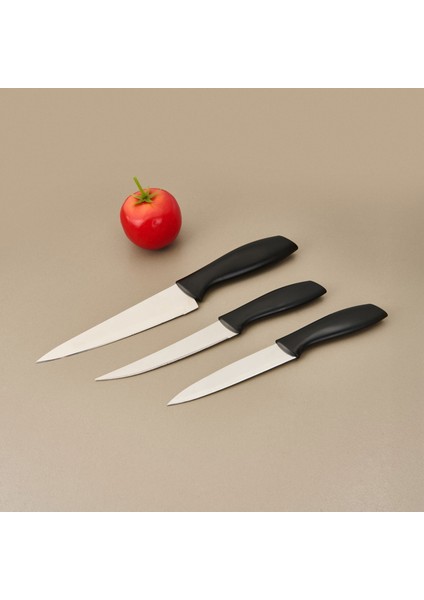 Kitchen Vakumlu 3'lü Çok Amaçlı Bıçak Seti - Siyah fiyatları