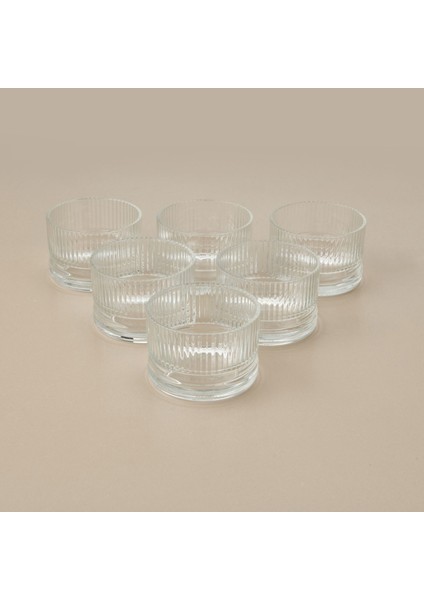 Home 6'lı Cam Kase - Şeffaf - 8,5 cm