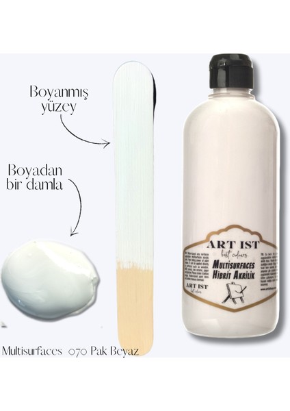 Multisurfaces Hibrit Akrilik Boyalar 500ML - 069 Pak Beyaz