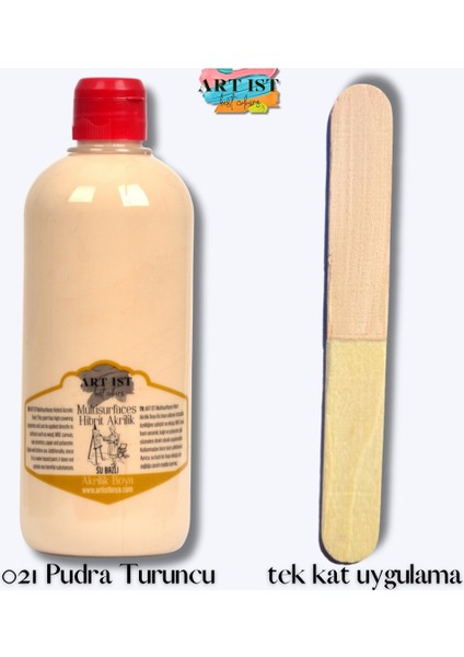 Multisurfaces Hibrit Akrilik Boyalar 500ML - 021 Pudra Turuncu