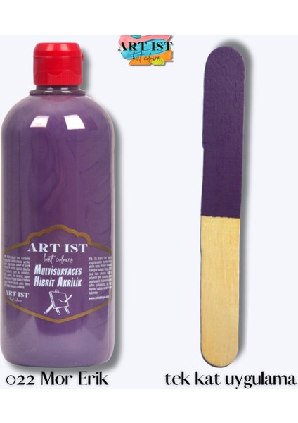 Multisurfaces Hibrit Akrilik Boyalar 500ML - 022 Mor Erik