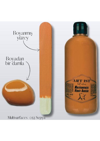 Multisurfaces Hibrit Akrilik Boyalar 500ML - 053 Sepya