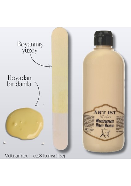 Multisurfaces Hibrit Akrilik Boyalar 500ML - 048 Kumsal Bej