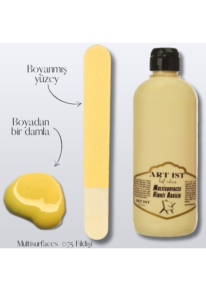 Multisurfaces Hibrit Akrilik Boyalar 500ML - 075 Fildişi