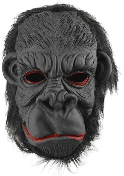 Lateks Goril Maskesi Maymun Maskesi Et Maskesi Orangutan Siyah Saçlı 3 No fiyatları