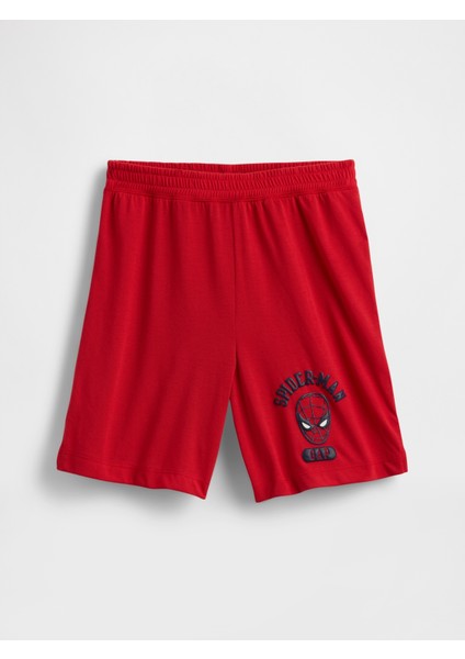 Erkek Çocuk Kırmızı Marvel Spider-Man Pijama Şort