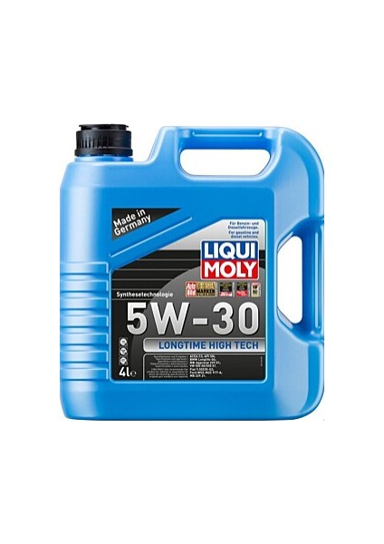 Long Time High Tech 5W -30 Motor Yağı (4 Litre) Yeni Üretim Tarihli