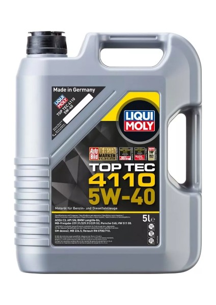 Toptec 4110 5W -40 Motor Yağı (5 Litre) Yeni Üretim Tarihli