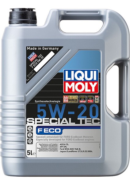 Specıal Tec F Eco 5W -20 Motor Yağı (5 Litre) Yeni Üretim Tarihli