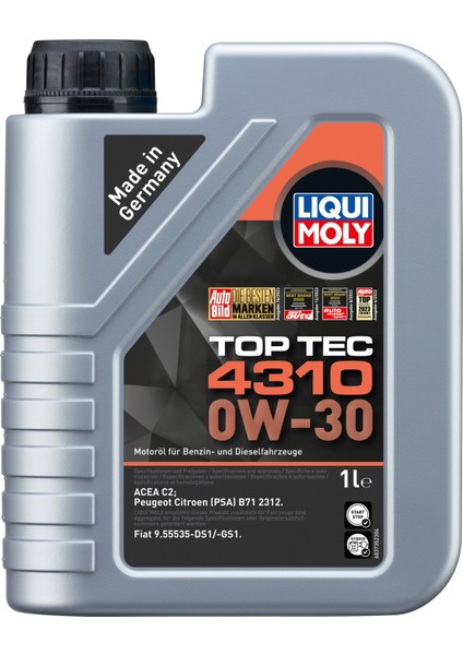 Top Tec 4310 0W -30 ( 1 Litre ) Yeni Üretim Tarihli